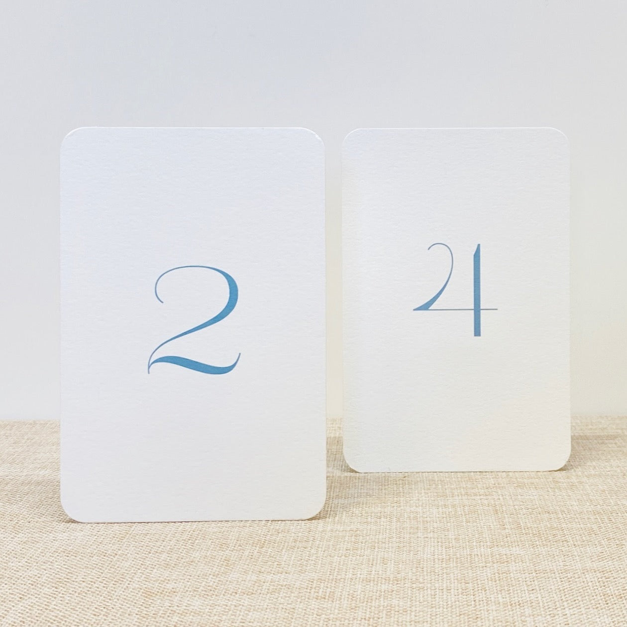 Dusty Blue Table Numbers - Gallery360 Designs