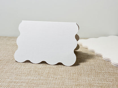 Wavy Place Cards for Weddings, Showers, and Dinner Parties, 10 Per Package - Gallery360 Designs