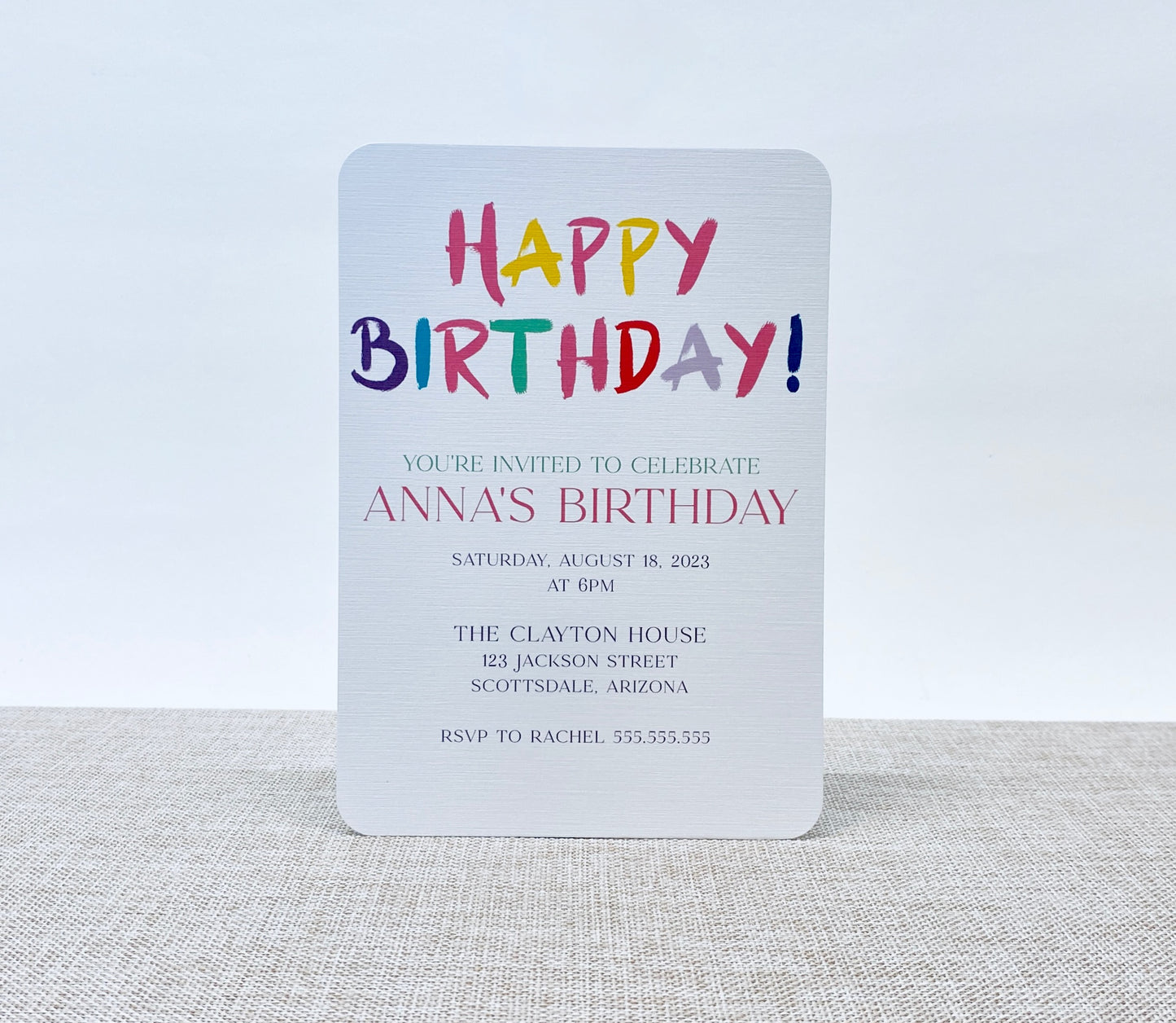 Birthday Party Invitations,  Set of 10 - Gallery360 Designs