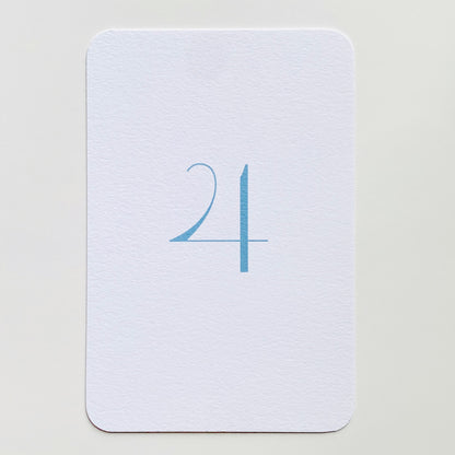 Dusty Blue Table Numbers - Gallery360 Designs