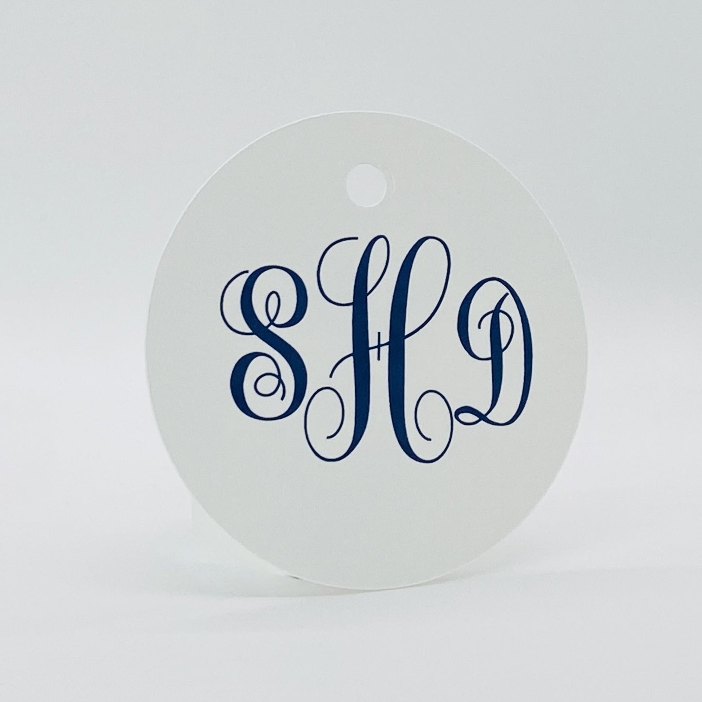 Monogram Round Gift Tags, Pack of 8 - Gallery360 Designs
