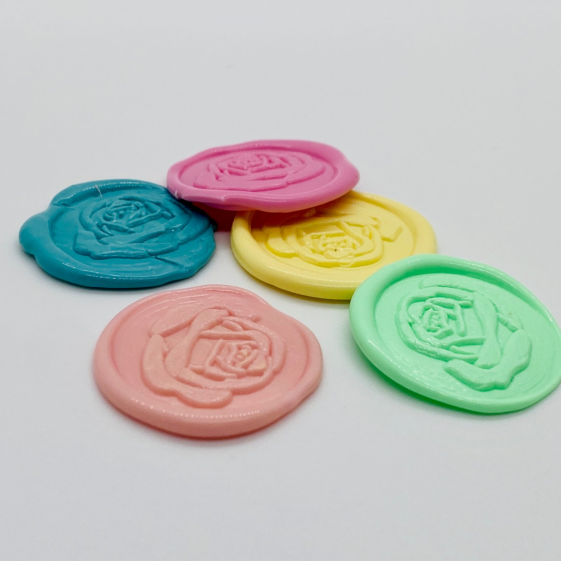 Wax Seals, Rose Wax Seal in Assorted Pastel Colors, Pack of 12 - Gallery360 Designs
