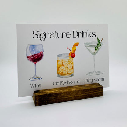 Tabletop Sign Holder for Weddings, Events, Restaurants, and Retail Stores - Gallery360 Designs