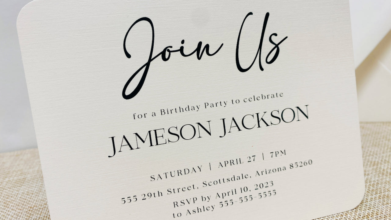 Modern Chic Party Invitations, Party Invitations 5 x 7 - Gallery360 Designs