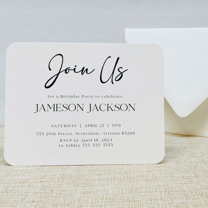 Wedding shower invitation, simple classic -Gallery360 Designs