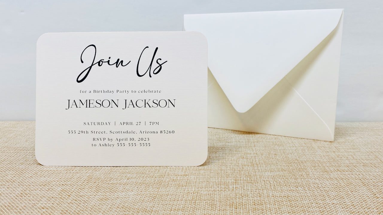 Modern Chic Party Invitations, Party Invitations 5 x 7 - Gallery360 Designs