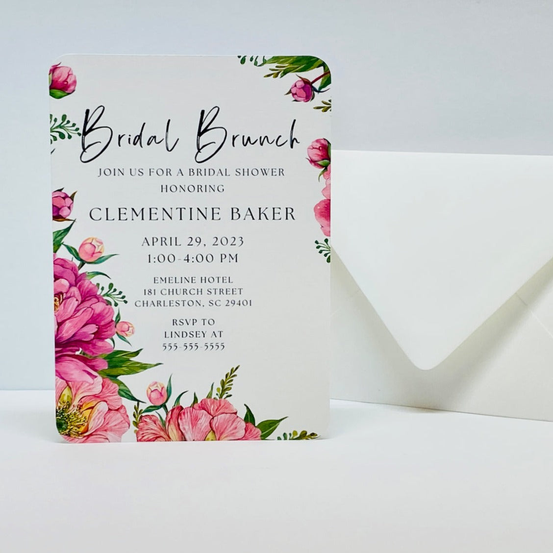Party Invitations Floral Party invitation, Bridal Shower Invite with Envelopes, 5 x 7 Wedding Shower Invitations - Gallery360 Designs