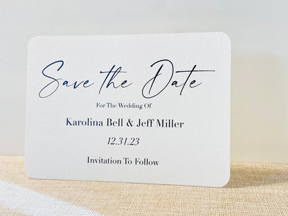 Elegant Black and White Save the Date Invitation, Set of 10 (5 x 7) - Gallery360 Designs