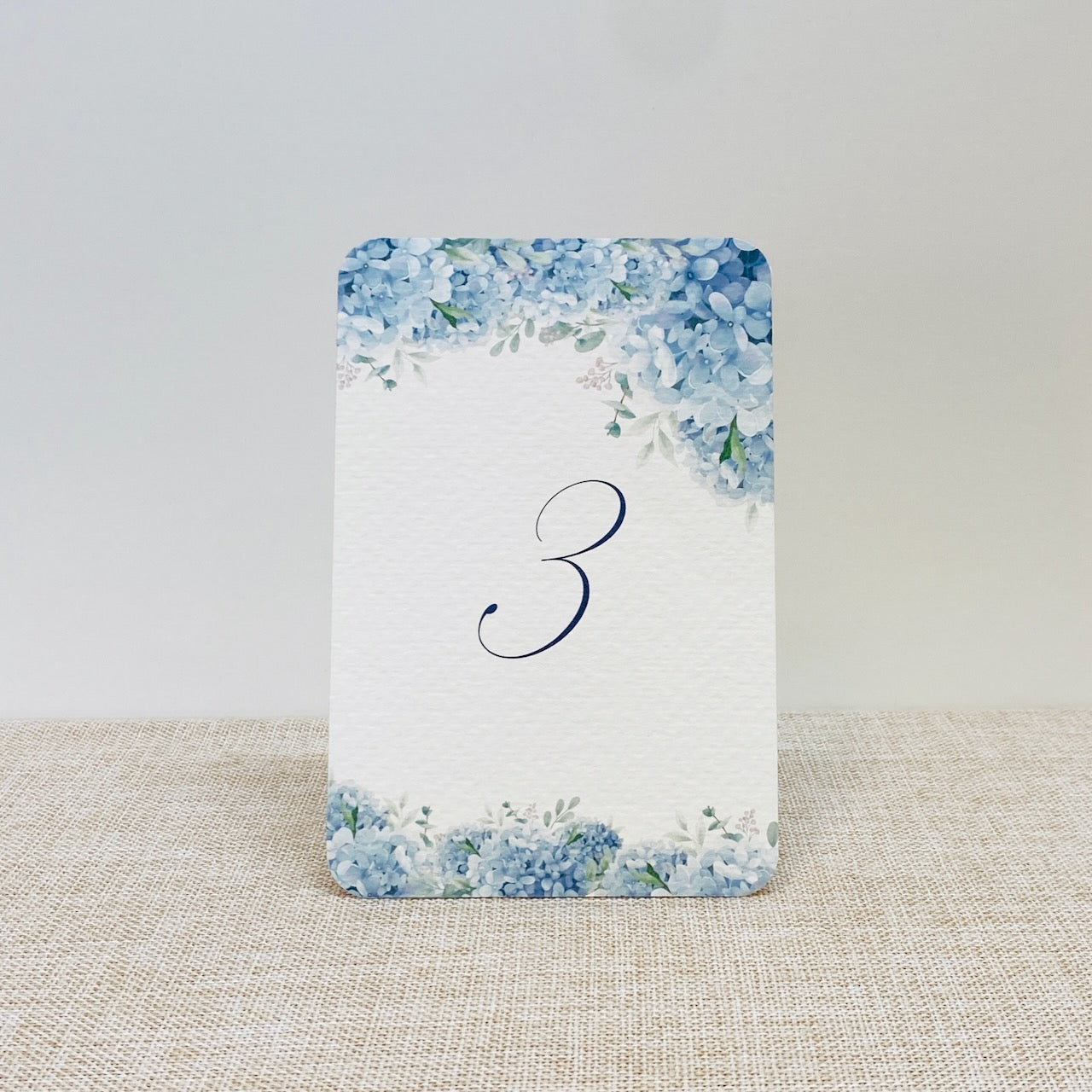 Blue Hydrangea Table Numbers - Gallery360 Designs